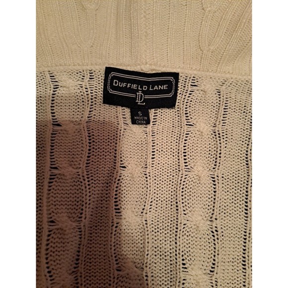 Duffield Lane 'Campbell' Knit Cashmere Blend Cardigan In Ivory Size Small - Picture 6 of 11